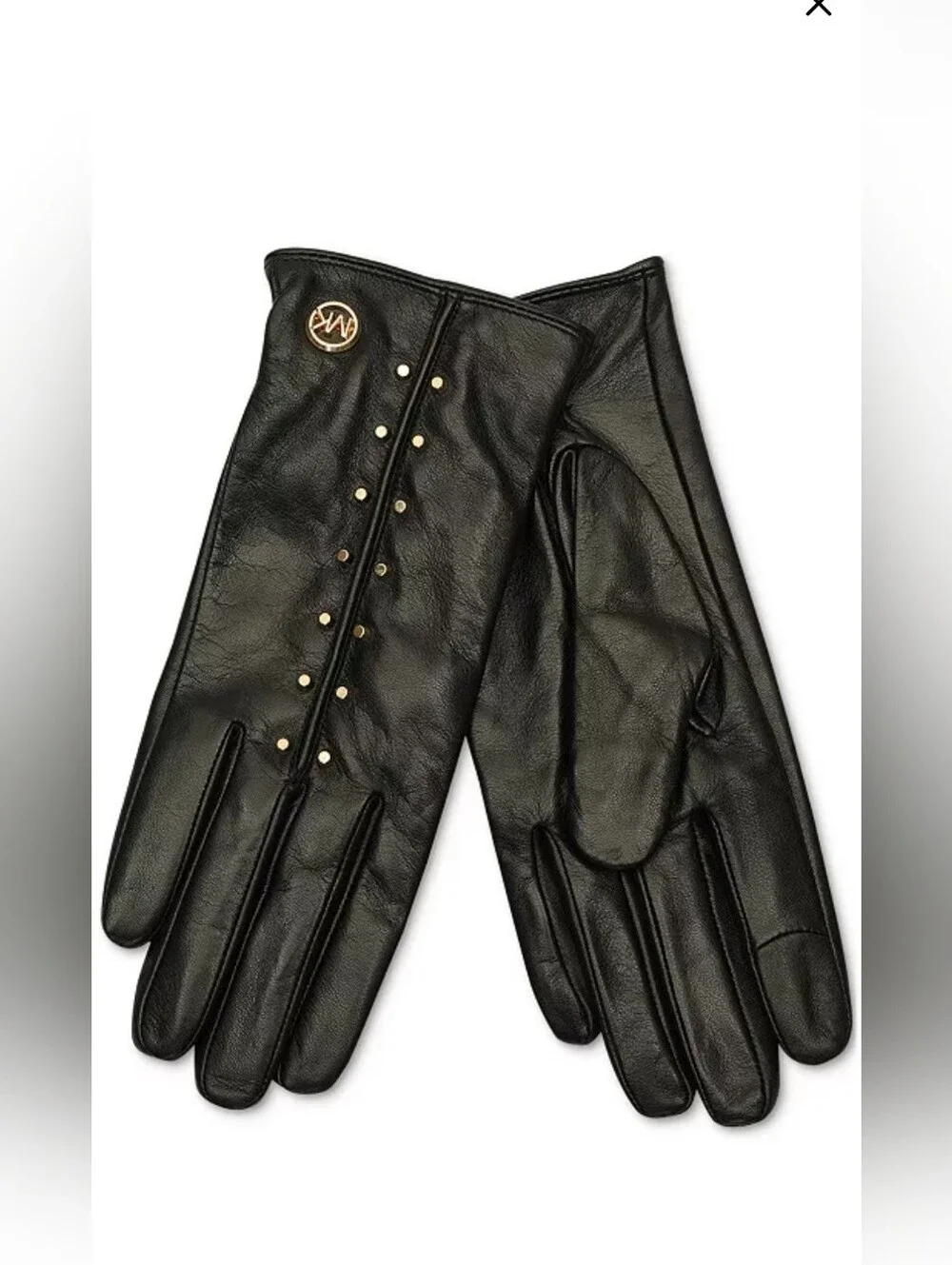 Michael Kors Women's Astor Studded Leather Tech Gloves